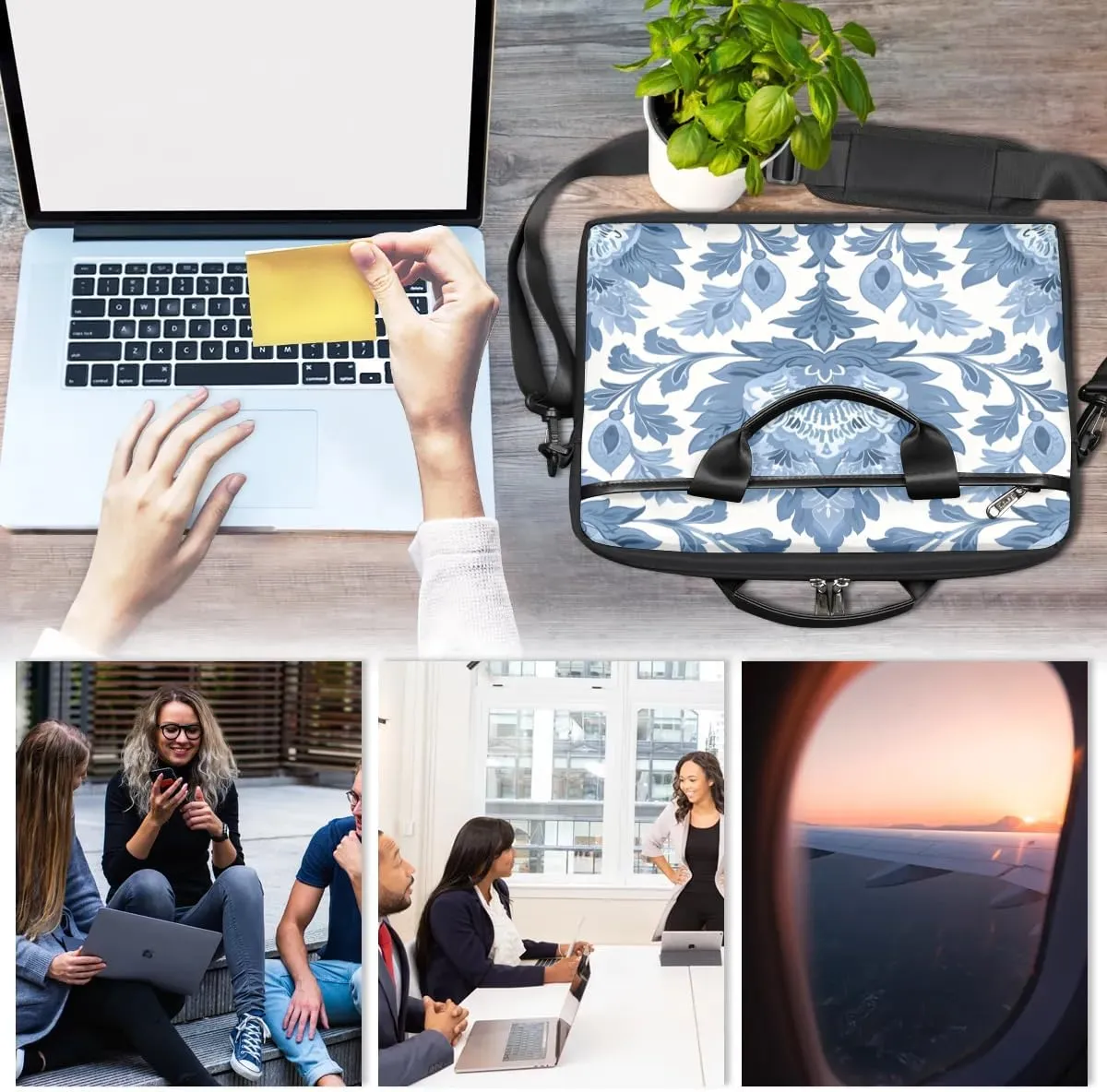 Laptop Shoulder Bag for 13-15 Inch Waterproof Laptop Sleeve Case Bag Slim Computer Carry Case Computer Cases for Laptops
