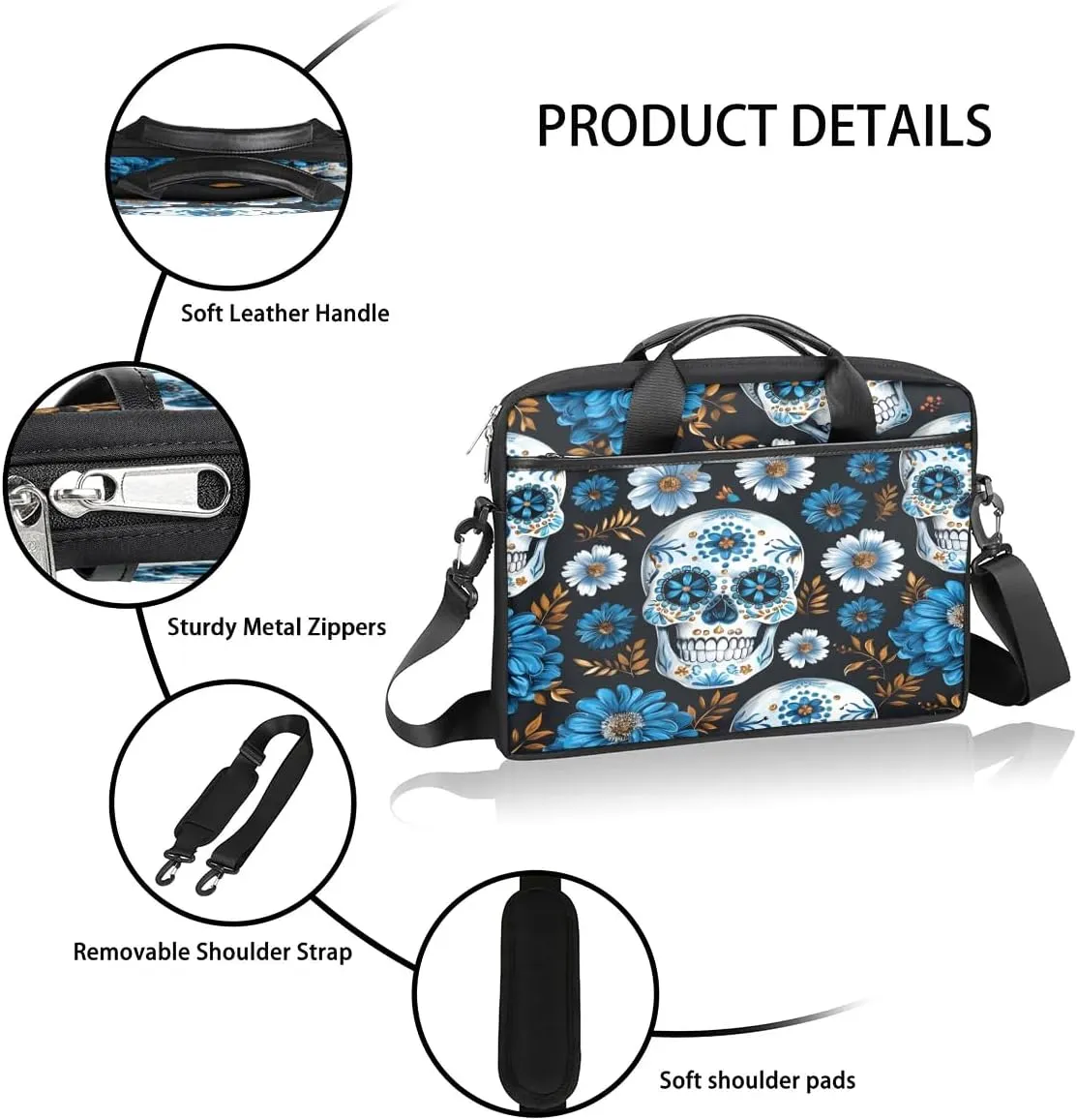 Laptop Shoulder Bag for 13-15 Inch Waterproof Laptop Sleeve Case Bag Slim Computer Carry Case Computer Cases for Laptops