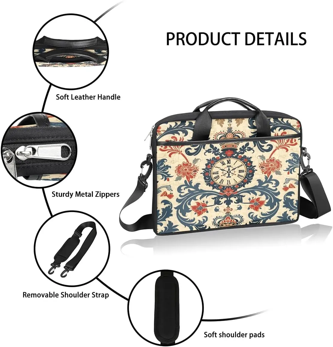 Laptop Shoulder Bag for 13-15 Inch Waterproof Laptop Sleeve Case Bag Slim Computer Carry Case Computer Cases for Laptops