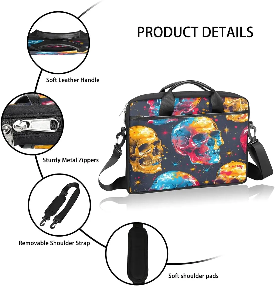 Laptop Shoulder Bag for 13-15 Inch Waterproof Laptop Sleeve Case Bag Slim Computer Carry Case Computer Cases for Laptops