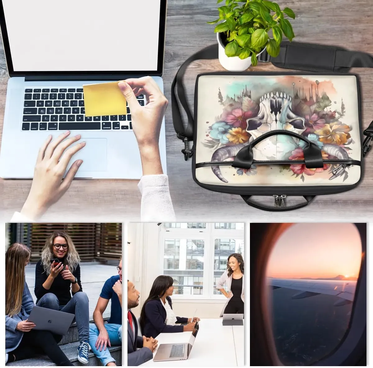 Laptop Shoulder Bag for 13-15 Inch Waterproof Laptop Sleeve Case Bag Slim Computer Carry Case Computer Cases for Laptops