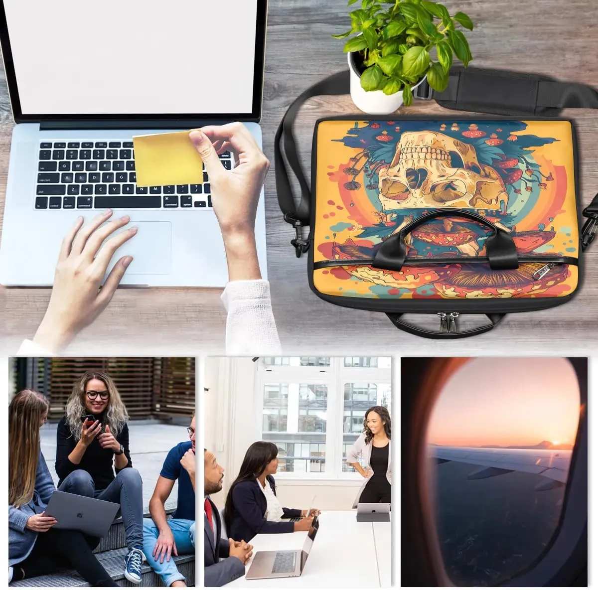 Laptop Shoulder Bag for 13-15 Inch Waterproof Laptop Sleeve Case Bag Slim Computer Carry Case Computer Cases for Laptops