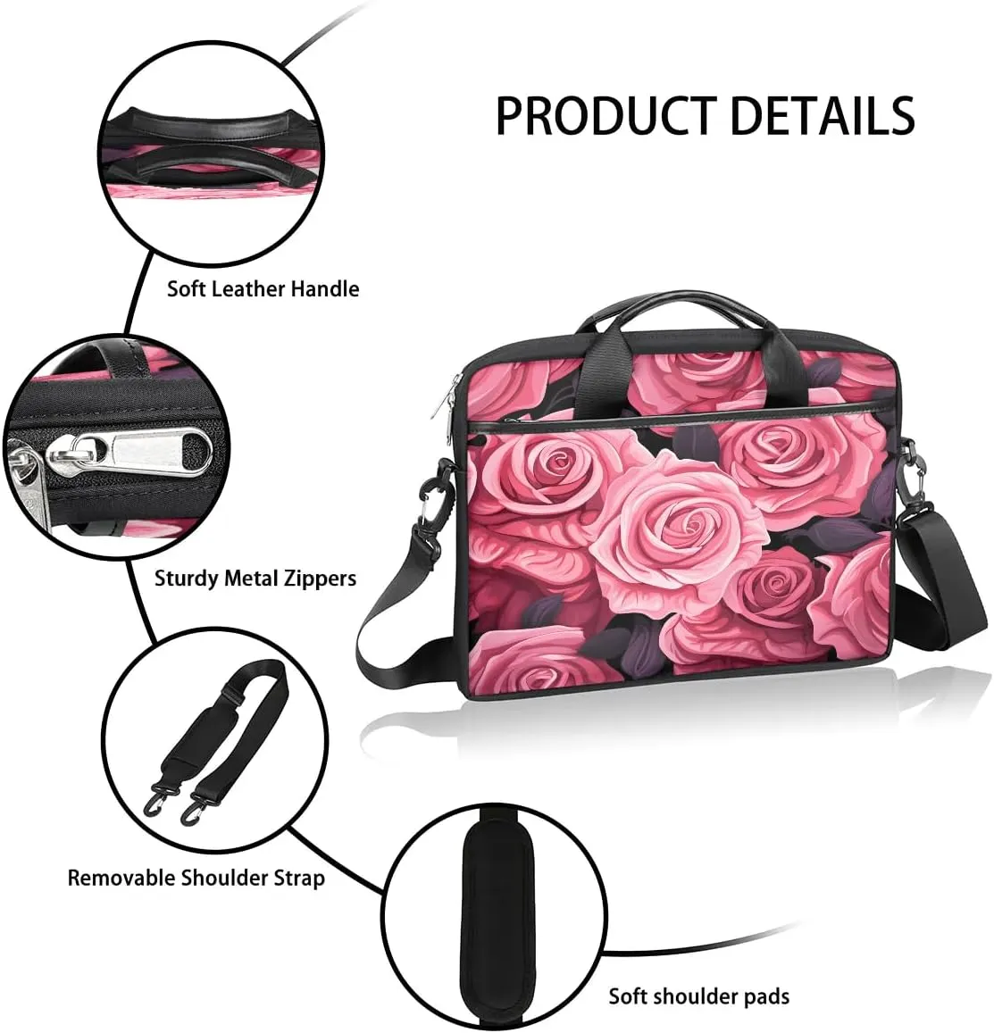 Laptop Shoulder Bag for 13-15 Inch Waterproof Laptop Sleeve Case Bag Slim Computer Carry Case Computer Cases for Laptops