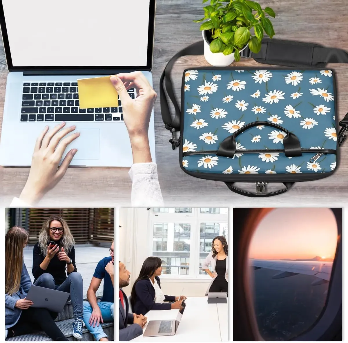 Laptop Shoulder Bag for 13-15 Inch Waterproof Laptop Sleeve Case Bag Slim Computer Carry Case Computer Cases for Laptops