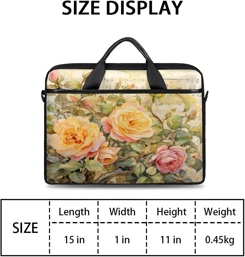 Laptop Shoulder Bag for 13-15 Inch Waterproof Laptop Sleeve Case Bag Slim Computer Carry Case Computer Cases for Laptops