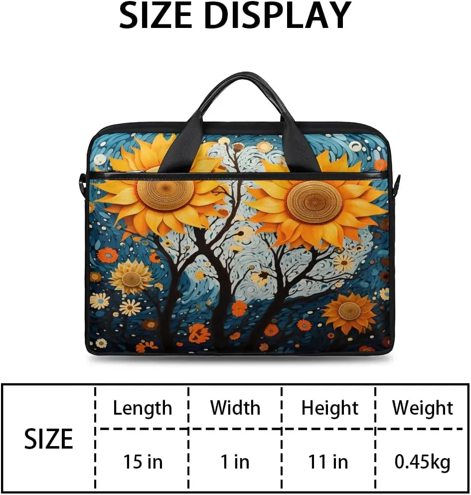 Laptop Shoulder Bag for 13-15 Inch Waterproof Laptop Sleeve Case Bag Slim Computer Carry Case Computer Cases for Laptops