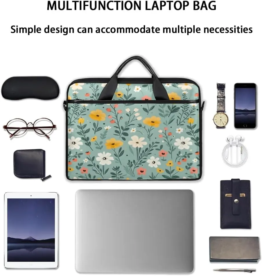 Laptop Shoulder Bag for 13-15 Inch Waterproof Laptop Sleeve Case Bag Slim Computer Carry Case Computer Cases for Laptops