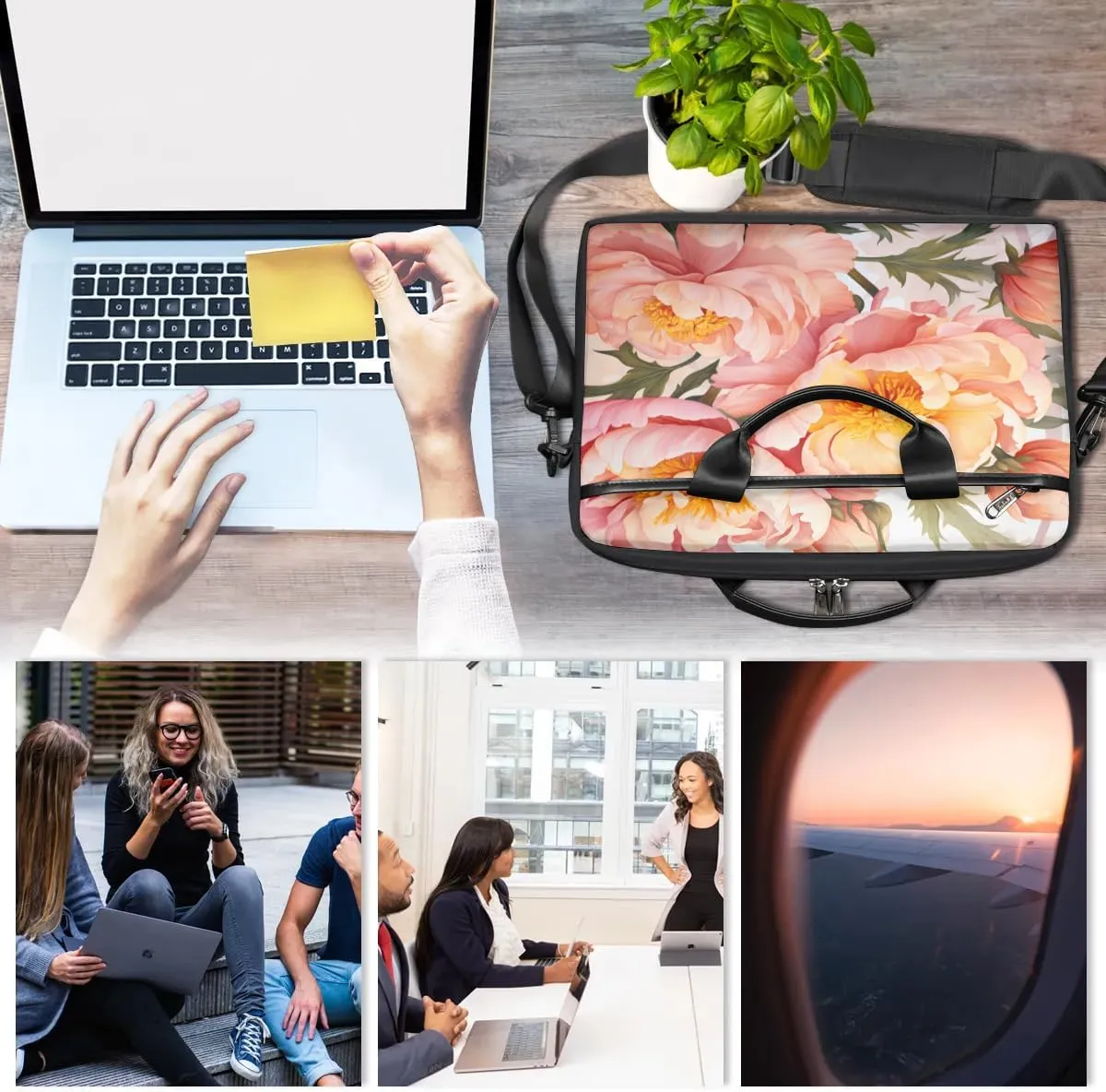 Laptop Shoulder Bag for 13-15 Inch Waterproof Laptop Sleeve Case Bag Slim Computer Carry Case Computer Cases for Laptops