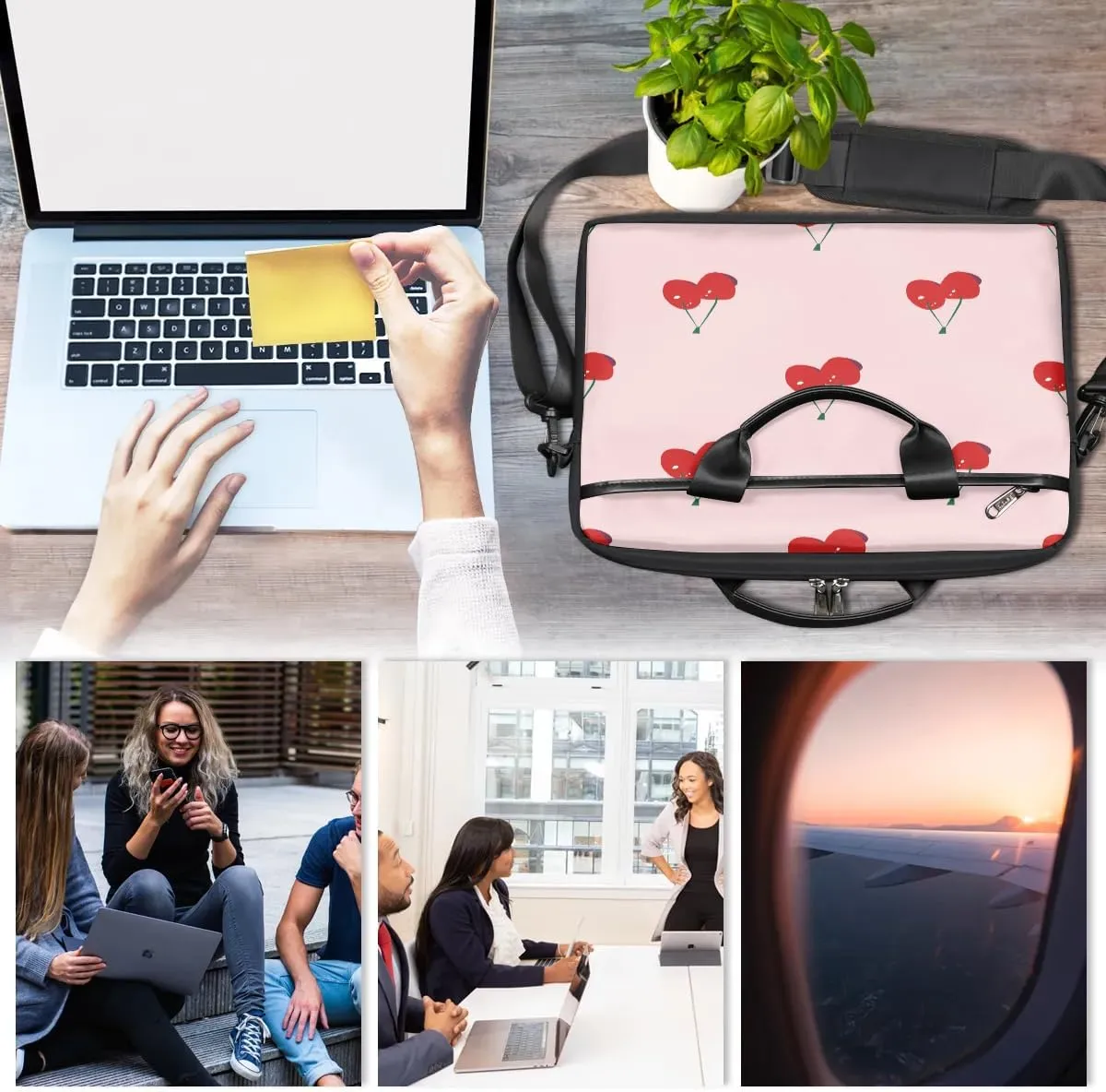 Laptop Shoulder Bag for 13-15 Inch Waterproof Laptop Sleeve Case Bag Slim Computer Carry Case Computer Cases for Laptops