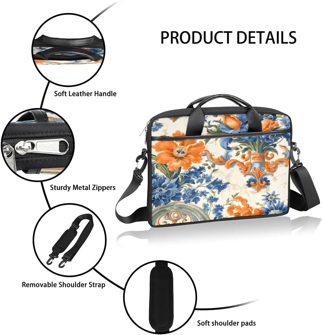 Laptop Shoulder Bag for 13-15 Inch Waterproof Laptop Sleeve Case Bag Slim Computer Carry Case Computer Cases for Laptops