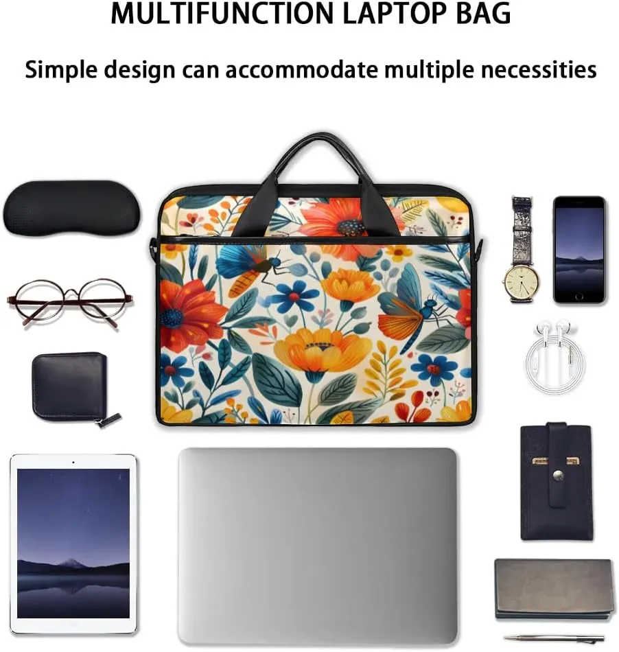 Laptop Shoulder Bag for 13-15 Inch Waterproof Laptop Sleeve Case Bag Slim Computer Carry Case Computer Cases for Laptops