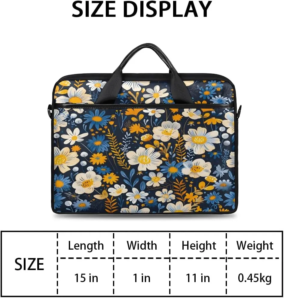 Laptop Shoulder Bag for 13-15 Inch Waterproof Laptop Sleeve Case Bag Slim Computer Carry Case Computer Cases for Laptops