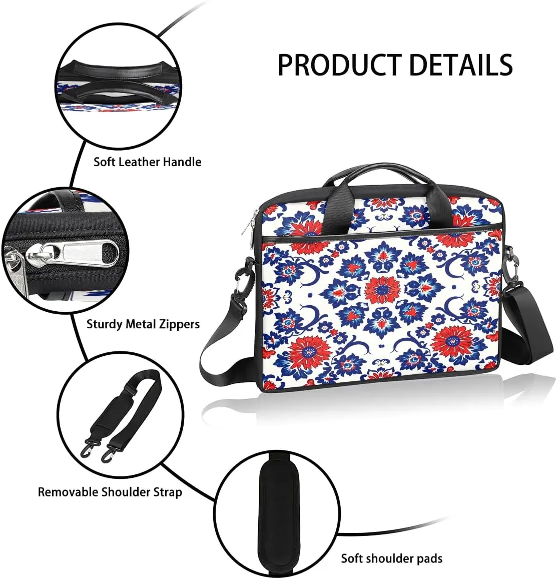 Laptop Shoulder Bag for 13-15 Inch Waterproof Laptop Sleeve Case Bag Slim Computer Carry Case Computer Cases for Laptops