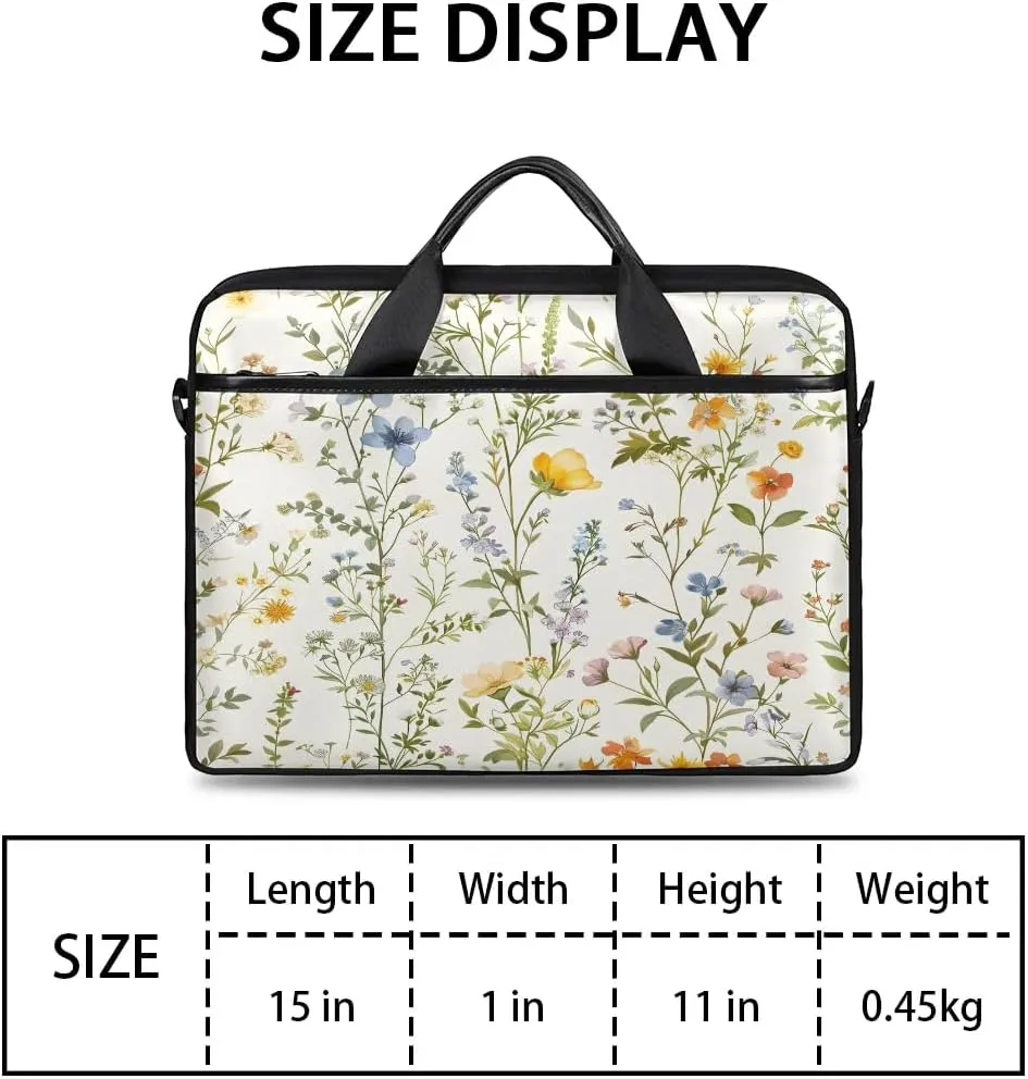 Laptop Shoulder Bag for 13-15 Inch Waterproof Laptop Sleeve Case Bag Slim Computer Carry Case Computer Cases for Laptops