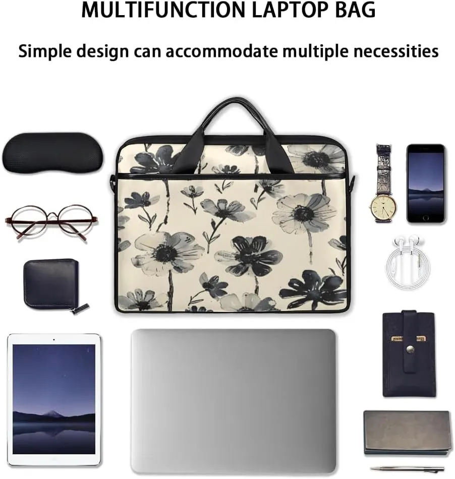 Laptop Shoulder Bag for 13-15 Inch Waterproof Laptop Sleeve Case Bag Slim Computer Carry Case Computer Cases for Laptops