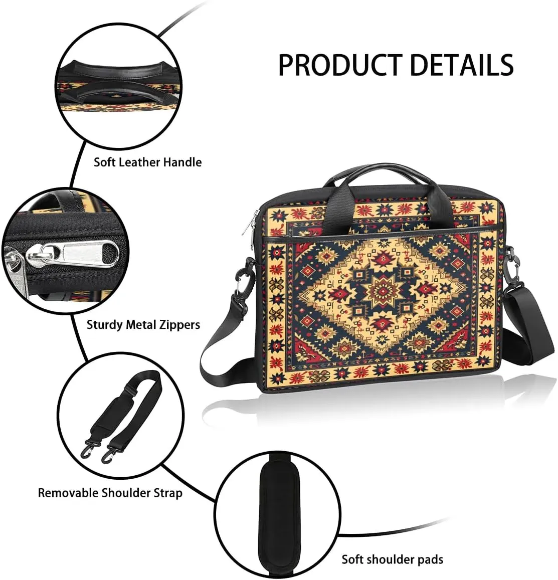Laptop Shoulder Bag for 13-15 Inch Waterproof Laptop Sleeve Case Bag Slim Computer Carry Case Computer Cases for Laptops