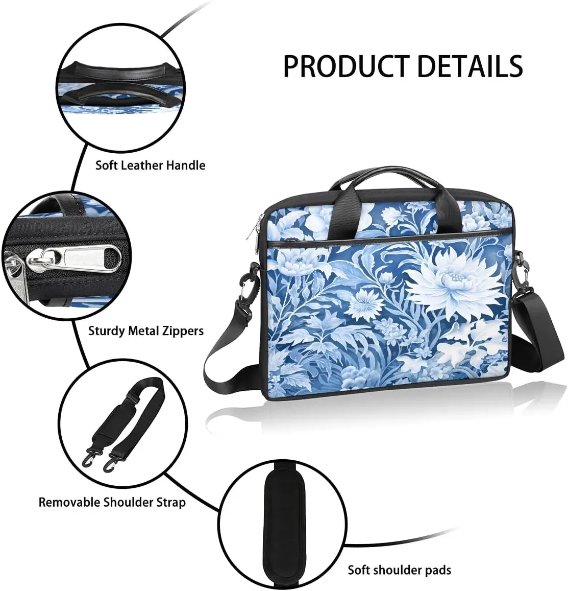 Laptop Shoulder Bag for 13-15 Inch Waterproof Laptop Sleeve Case Bag Slim Computer Carry Case Computer Cases for Laptops