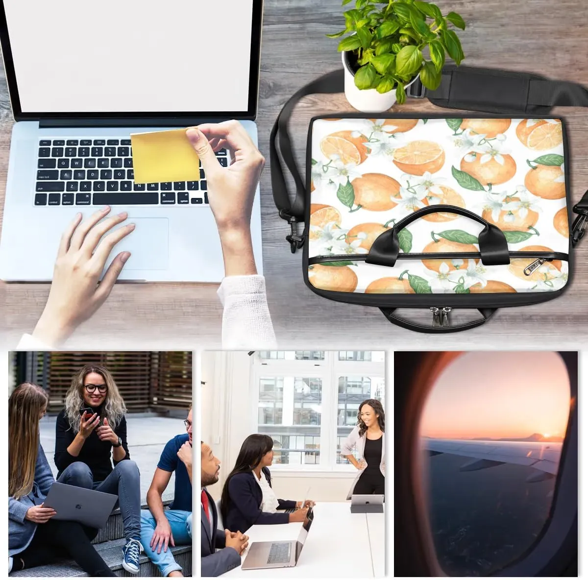 Laptop Shoulder Bag for 13-15 Inch Waterproof Laptop Sleeve Case Bag Slim Computer Carry Case Computer Cases for Laptops