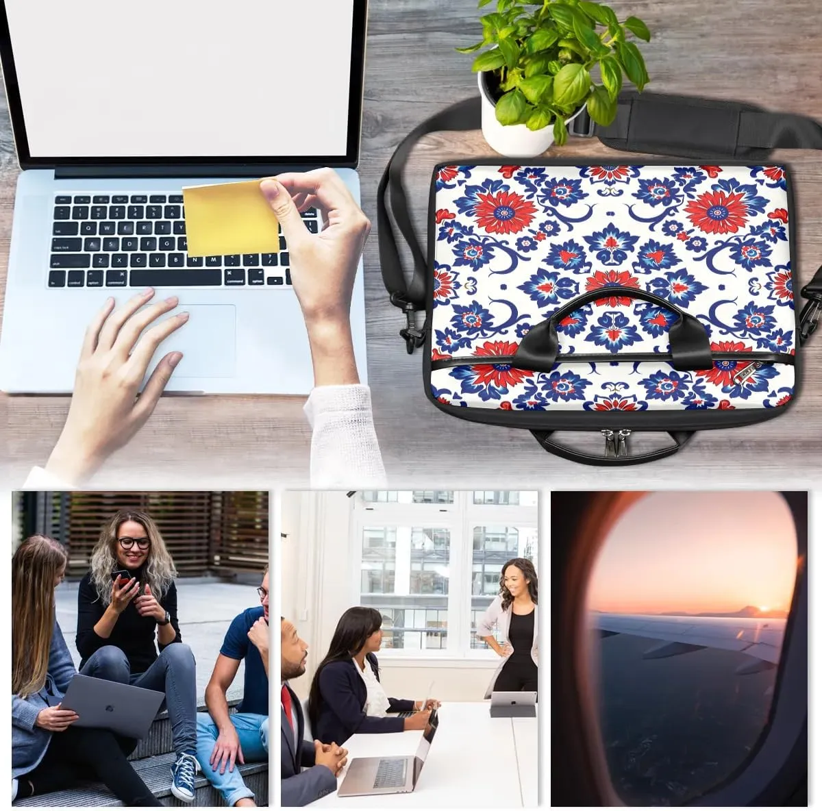 Laptop Shoulder Bag for 13-15 Inch Waterproof Laptop Sleeve Case Bag Slim Computer Carry Case Computer Cases for Laptops
