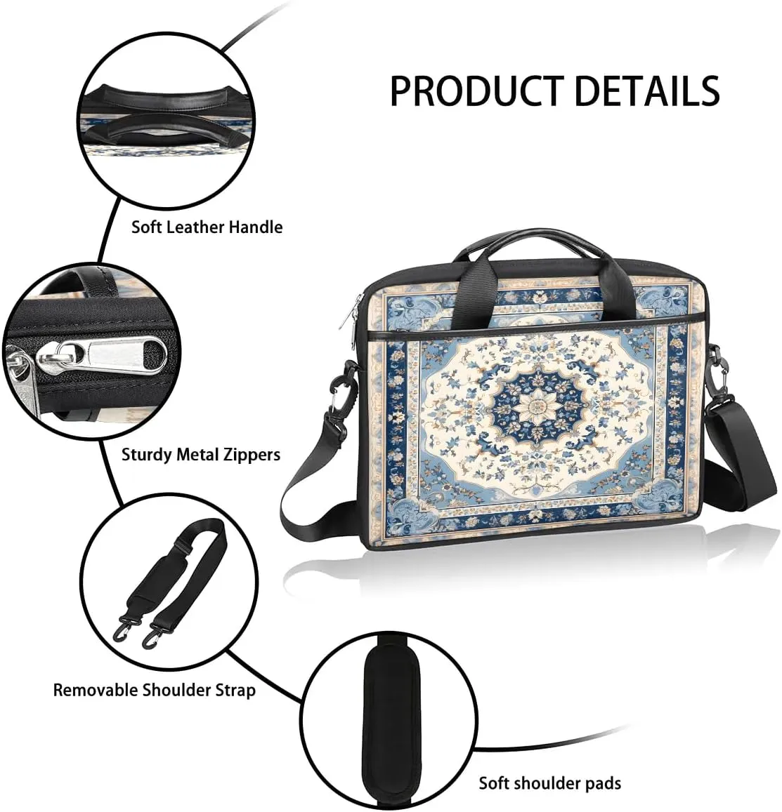 Laptop Shoulder Bag for 13-15 Inch Waterproof Laptop Sleeve Case Bag Slim Computer Carry Case Computer Cases for Laptops