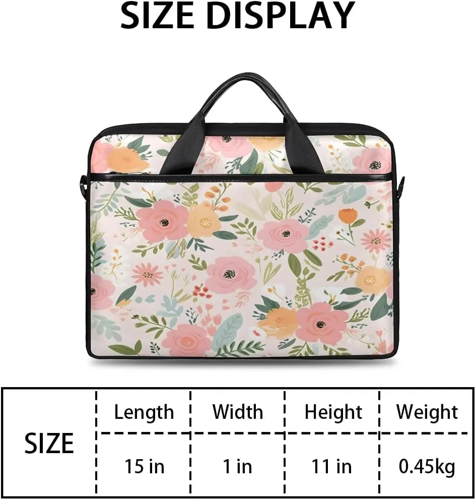 Laptop Shoulder Bag for 13-15 Inch Waterproof Laptop Sleeve Case Bag Slim Computer Carry Case Computer Cases for Laptops