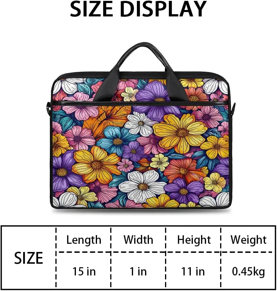 Laptop Shoulder Bag for 13-15 Inch Waterproof Laptop Sleeve Case Bag Slim Computer Carry Case Computer Cases for Laptops