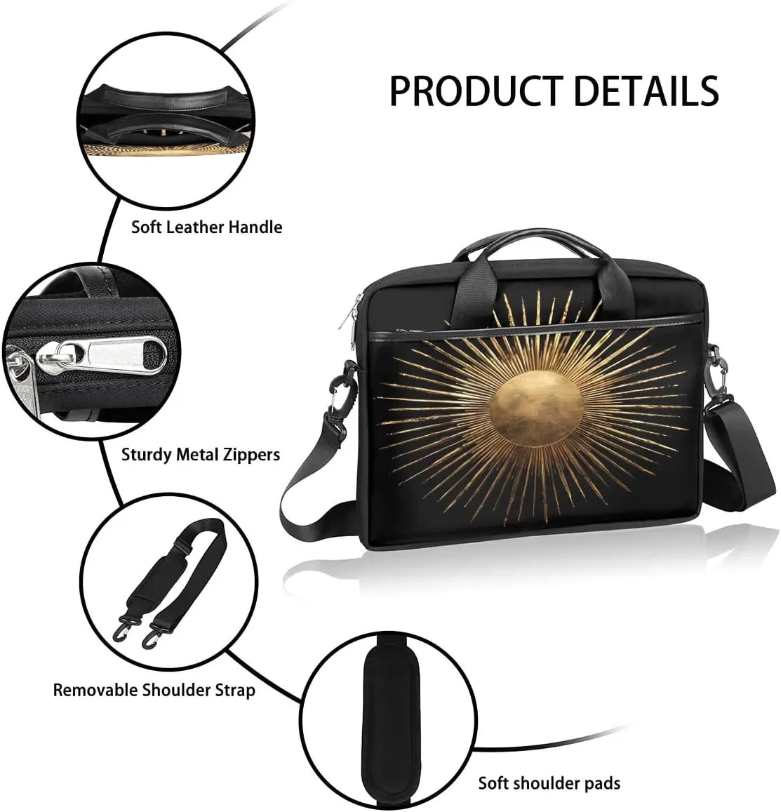 Laptop Shoulder Bag for 13-15 Inch Waterproof Laptop Sleeve Case Bag Slim Computer Carry Case Computer Cases for Laptops