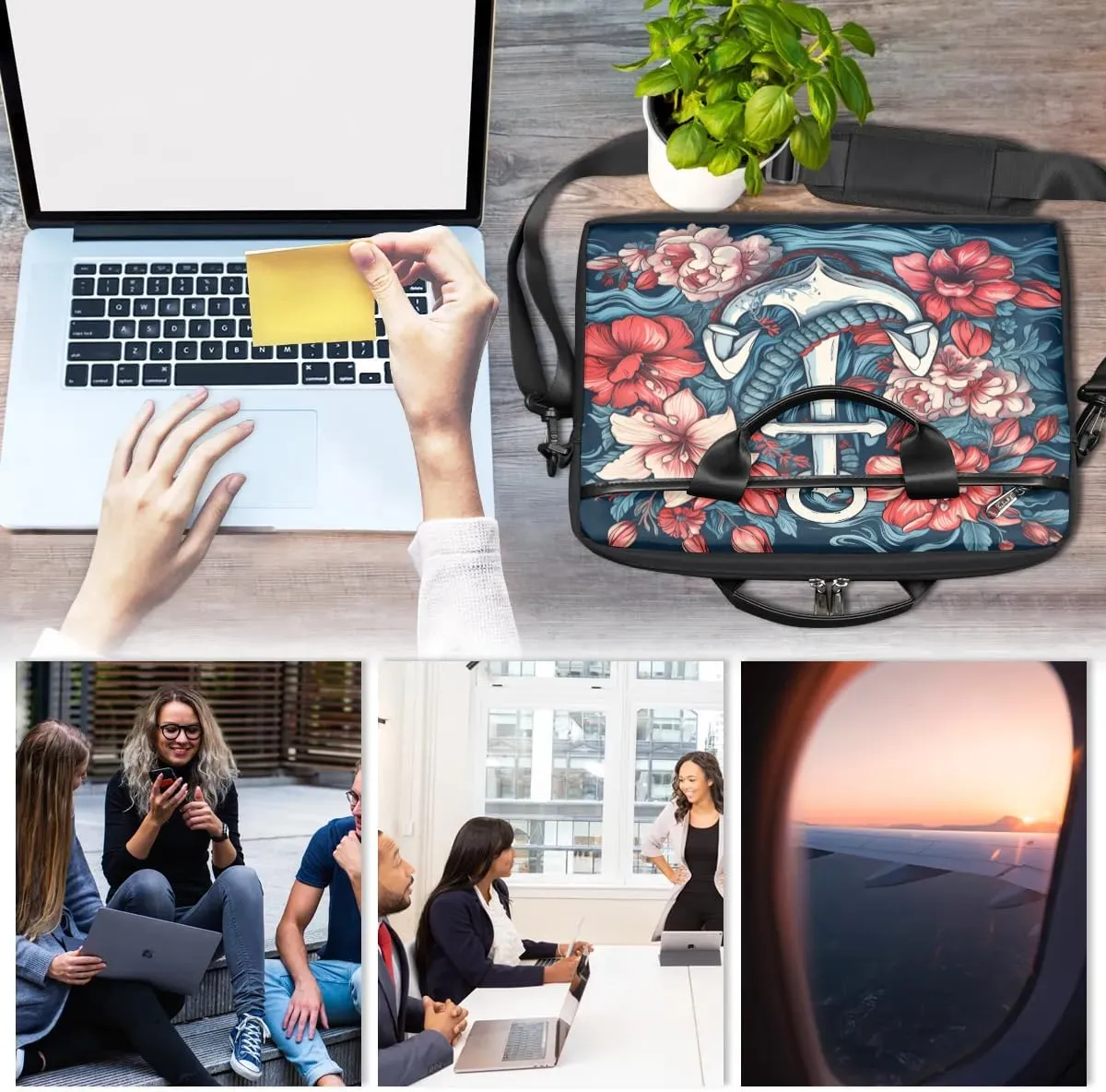 Laptop Shoulder Bag for 13-15 Inch Waterproof Laptop Sleeve Case Bag Slim Computer Carry Case Computer Cases for Laptops