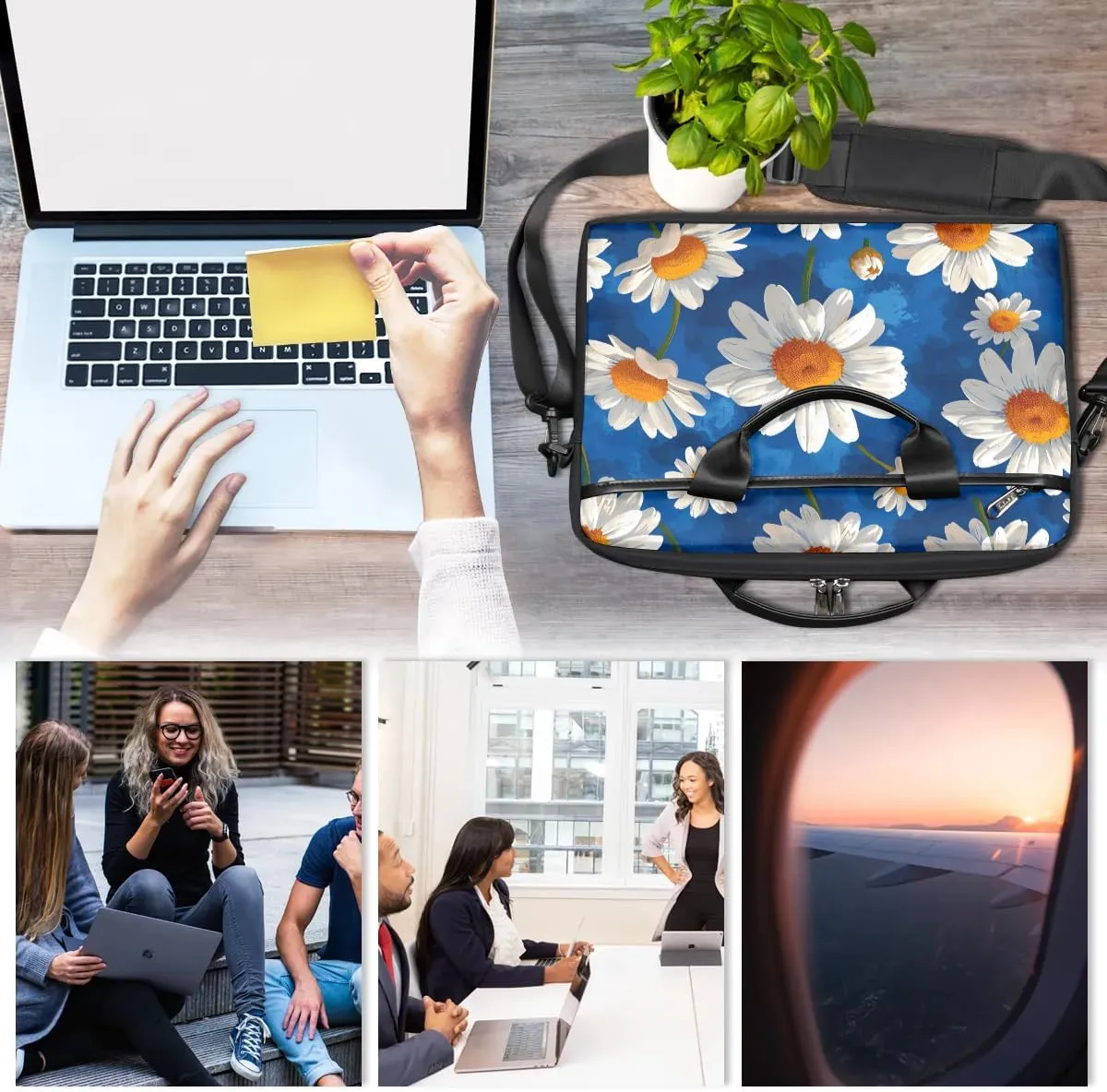 Laptop Shoulder Bag for 13-15 Inch Waterproof Laptop Sleeve Case Bag Slim Computer Carry Case Computer Cases for Laptops
