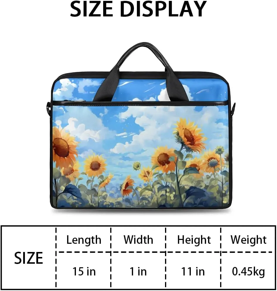 Laptop Shoulder Bag for 13-15 Inch Waterproof Laptop Sleeve Case Bag Slim Computer Carry Case Computer Cases for Laptops