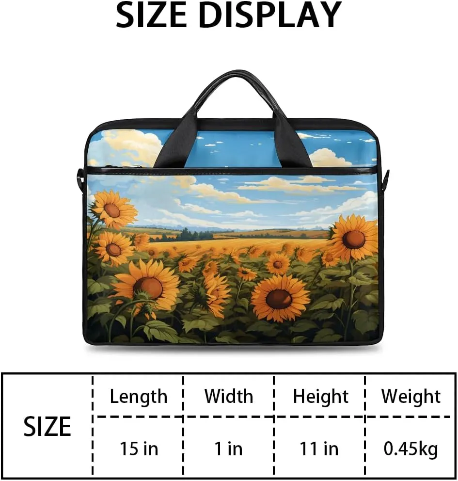 Laptop Shoulder Bag for 13-15 Inch Waterproof Laptop Sleeve Case Bag Slim Computer Carry Case Computer Cases for Laptops