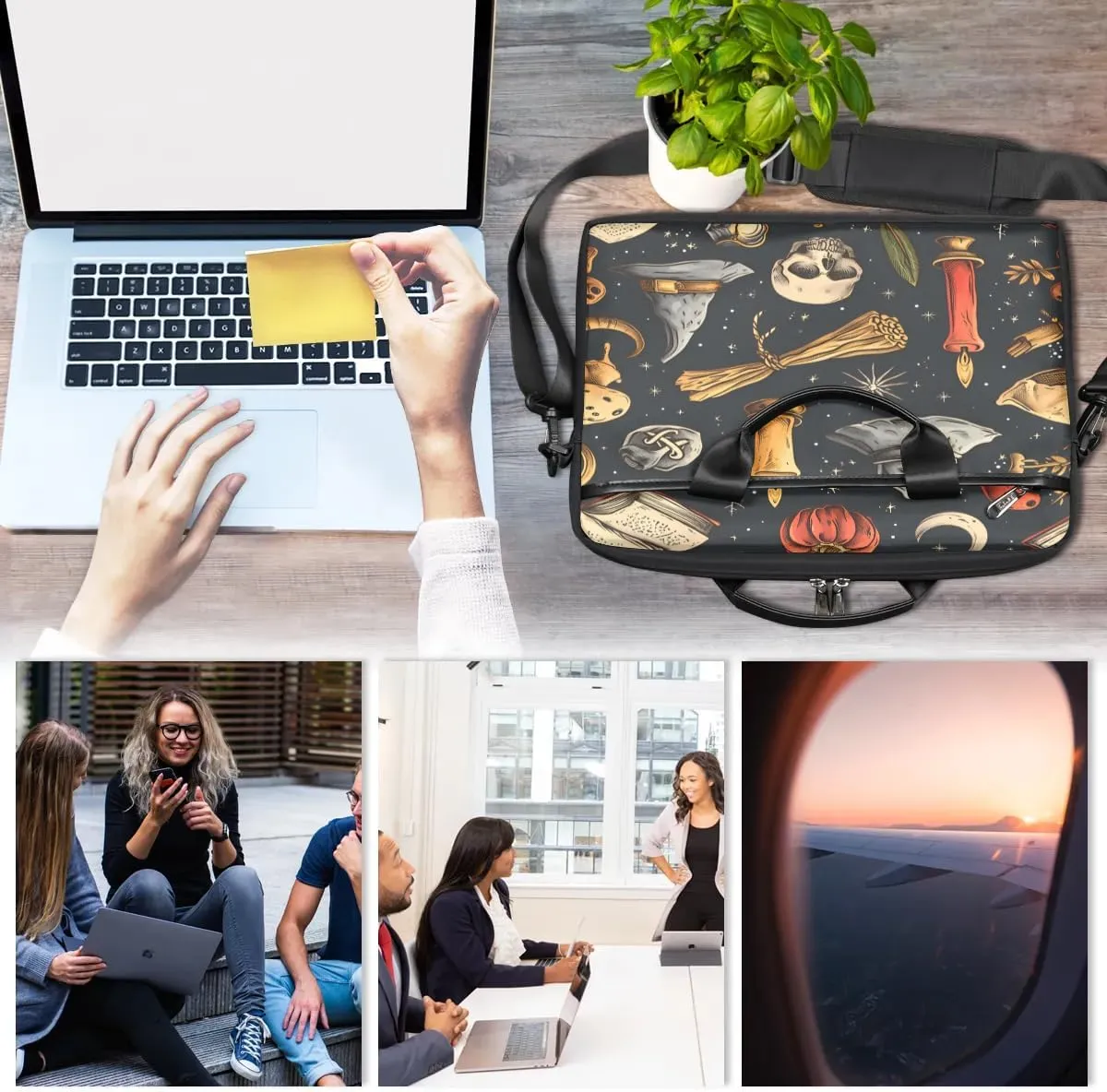 Laptop Shoulder Bag for 13-15 Inch Waterproof Laptop Sleeve Case Bag Slim Computer Carry Case Computer Cases for Laptops