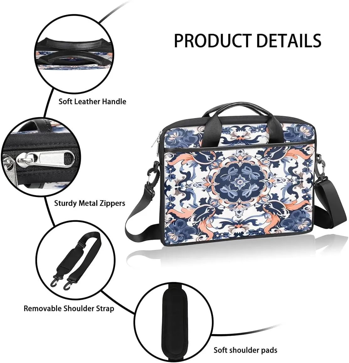 Laptop Shoulder Bag for 13-15 Inch Waterproof Laptop Sleeve Case Bag Slim Computer Carry Case Computer Cases for Laptops