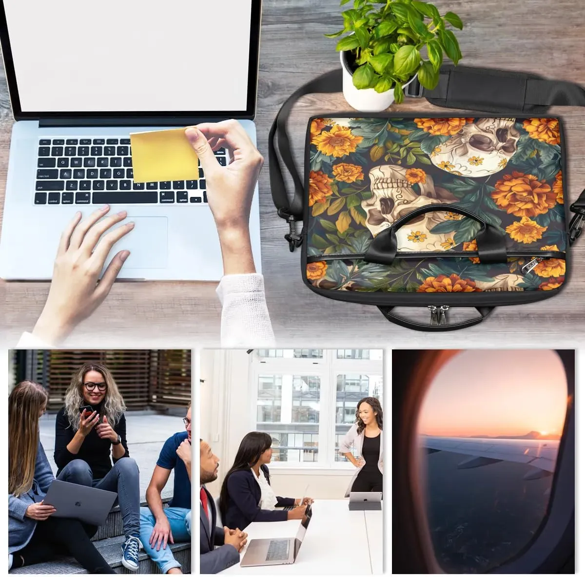 Laptop Shoulder Bag for 13-15 Inch Waterproof Laptop Sleeve Case Bag Slim Computer Carry Case Computer Cases for Laptops