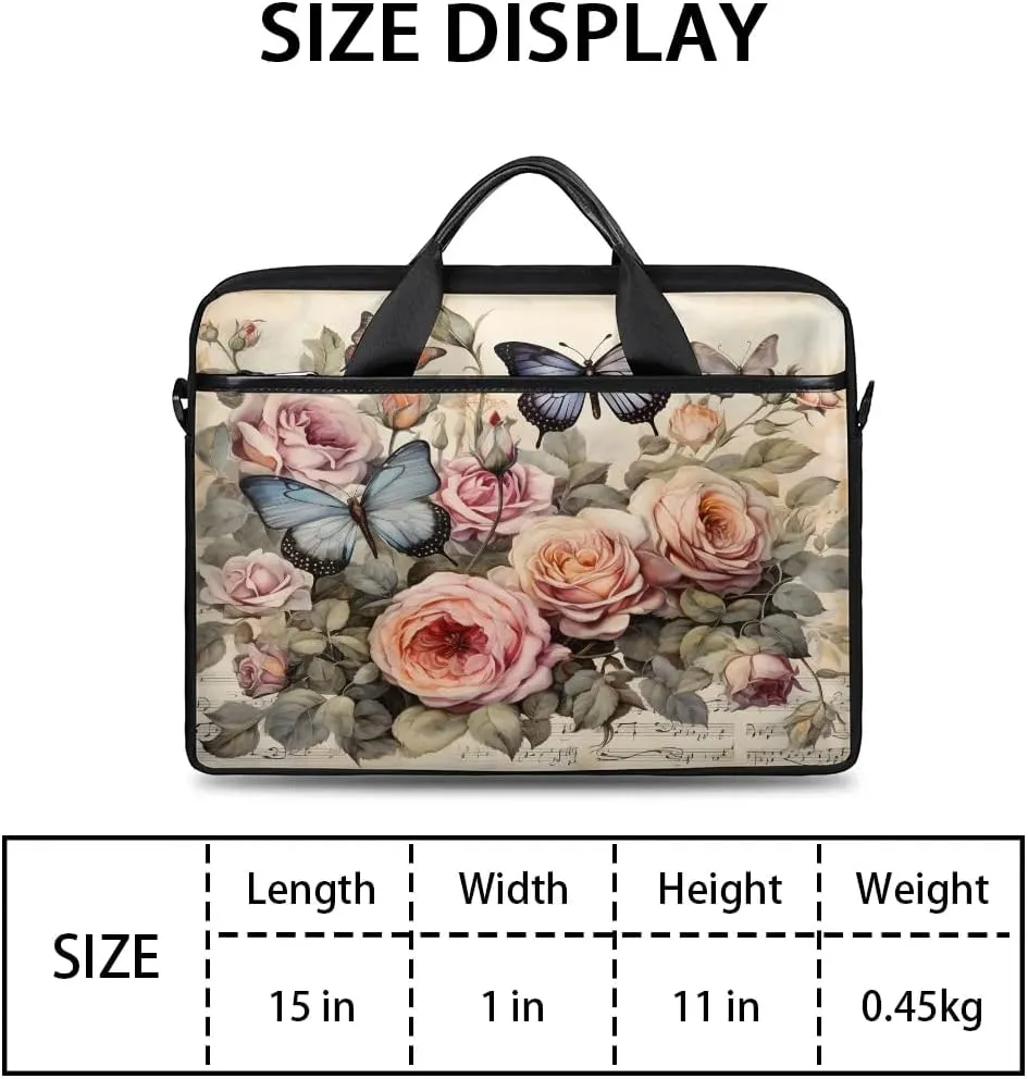 Laptop Shoulder Bag for 13-15 Inch Waterproof Laptop Sleeve Case Bag Slim Computer Carry Case Computer Cases for Laptops