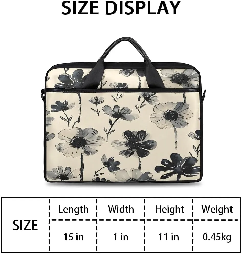 Laptop Shoulder Bag for 13-15 Inch Waterproof Laptop Sleeve Case Bag Slim Computer Carry Case Computer Cases for Laptops