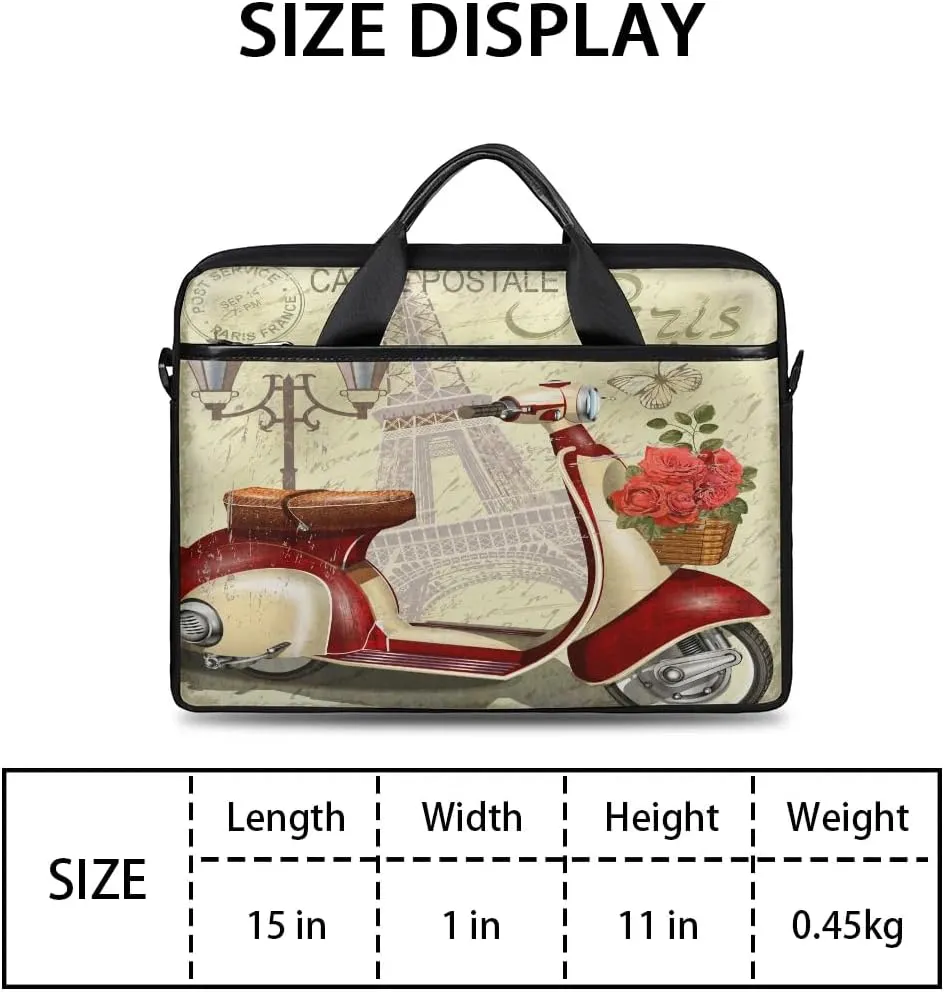 Laptop Shoulder Bag for 13-15 Inch Waterproof Laptop Sleeve Case Bag Slim Computer Carry Case Computer Cases for Laptops
