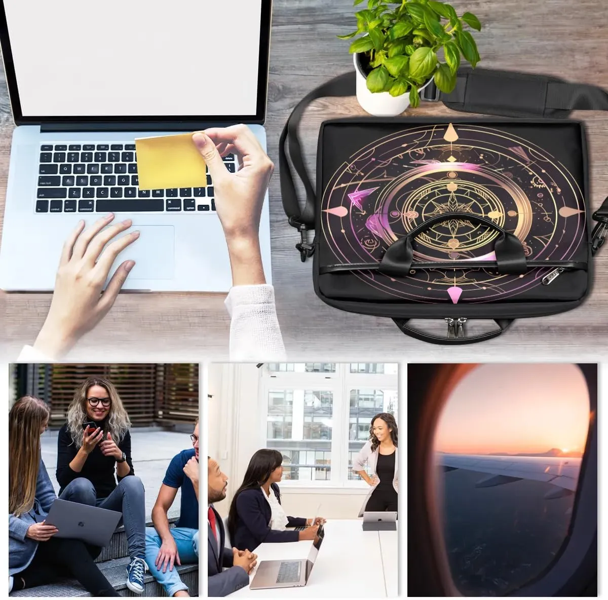 Laptop Shoulder Bag for 13-15 Inch Waterproof Laptop Sleeve Case Bag Slim Computer Carry Case Computer Cases for Laptops