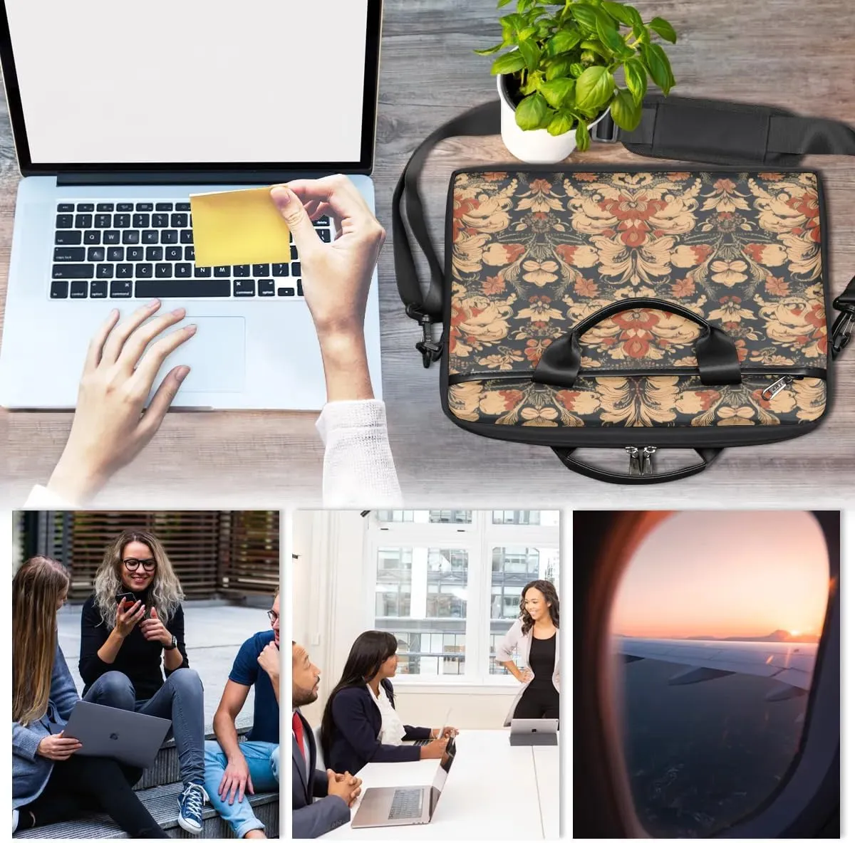 Laptop Shoulder Bag for 13-15 Inch Waterproof Laptop Sleeve Case Bag Slim Computer Carry Case Computer Cases for Laptops