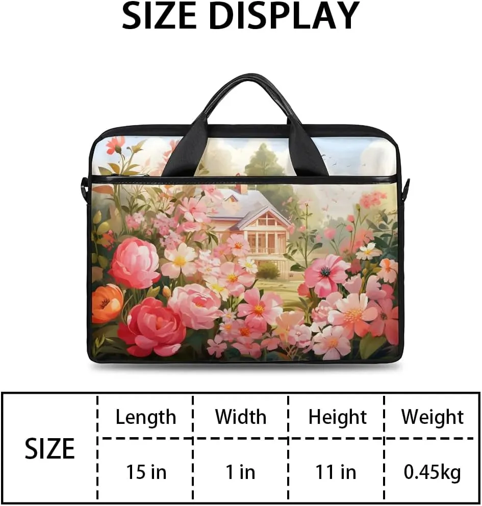 Laptop Shoulder Bag for 13-15 Inch Waterproof Laptop Sleeve Case Bag Slim Computer Carry Case Computer Cases for Laptops