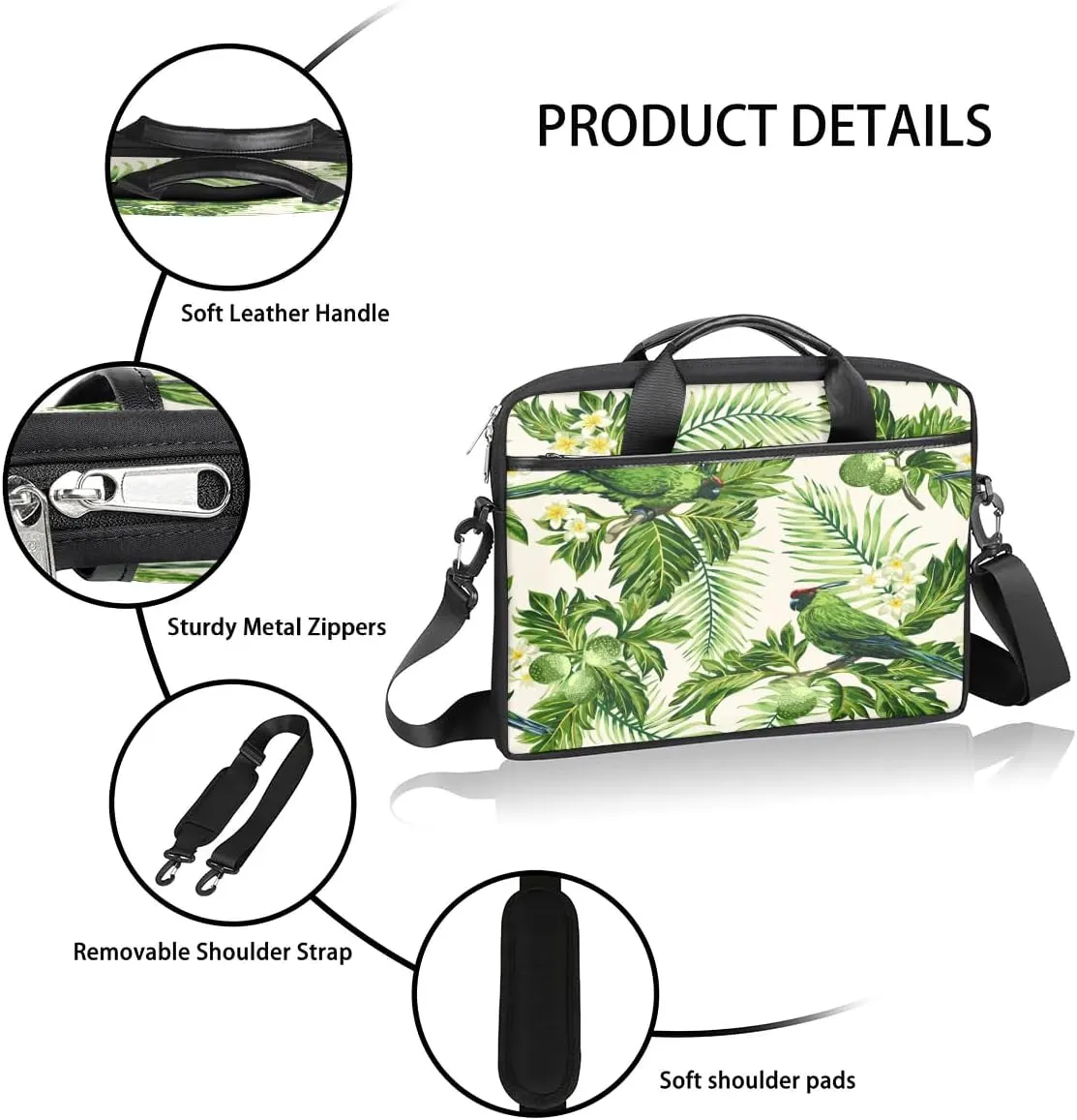 Laptop Shoulder Bag for 13-15 Inch Waterproof Laptop Sleeve Case Bag Slim Computer Carry Case Computer Cases for Laptops