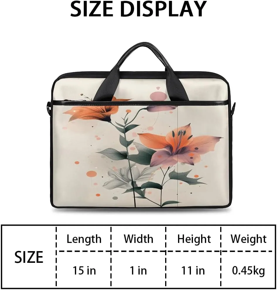 Laptop Shoulder Bag for 13-15 Inch Waterproof Laptop Sleeve Case Bag Slim Computer Carry Case Computer Cases for Laptops