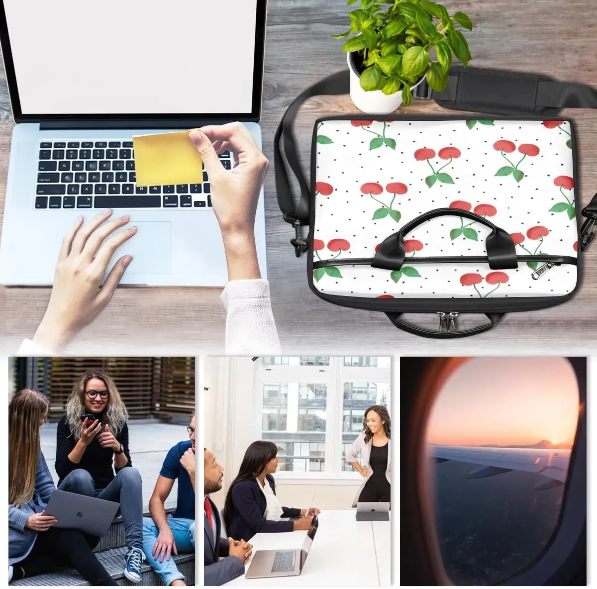 Laptop Shoulder Bag for 13-15 Inch Waterproof Laptop Sleeve Case Bag Slim Computer Carry Case Computer Cases for Laptops