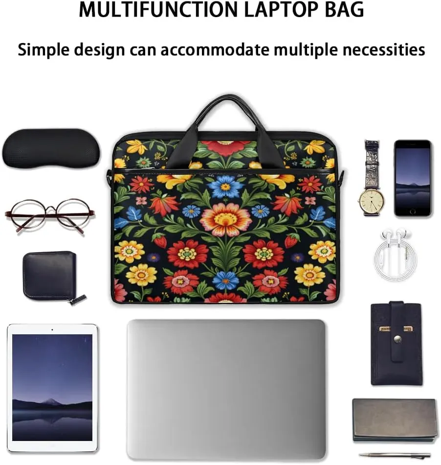 Laptop Shoulder Bag for 13-15 Inch Waterproof Laptop Sleeve Case Bag Slim Computer Carry Case Computer Cases for Laptops