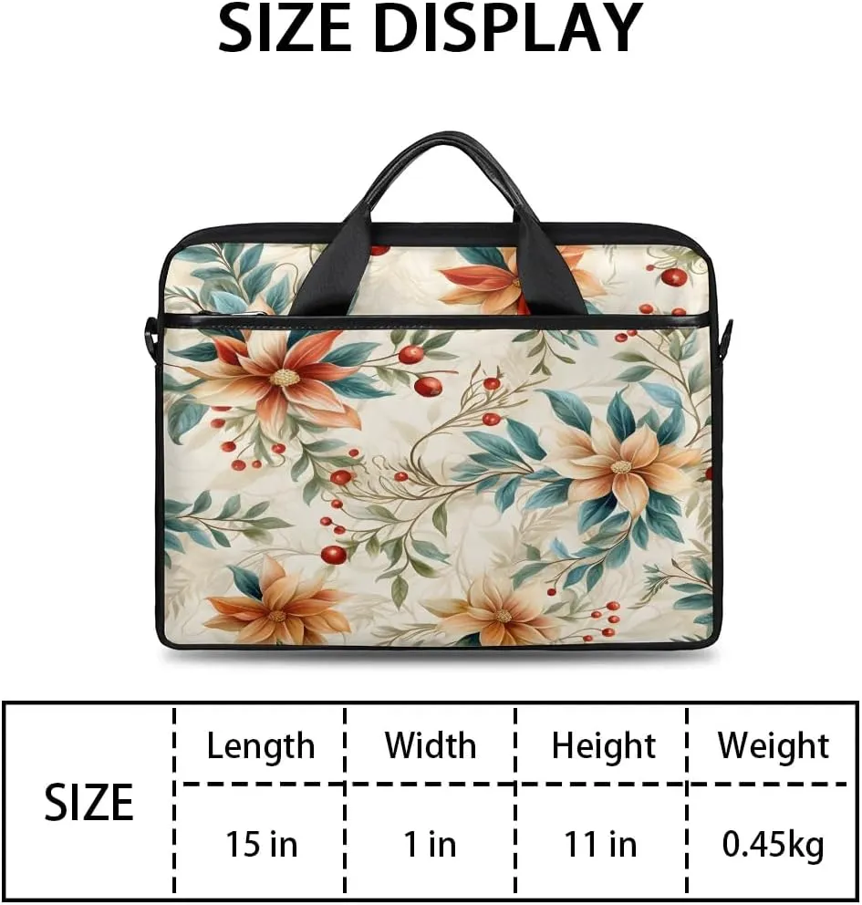 Laptop Shoulder Bag for 13-15 Inch Waterproof Laptop Sleeve Case Bag Slim Computer Carry Case Computer Cases for Laptops