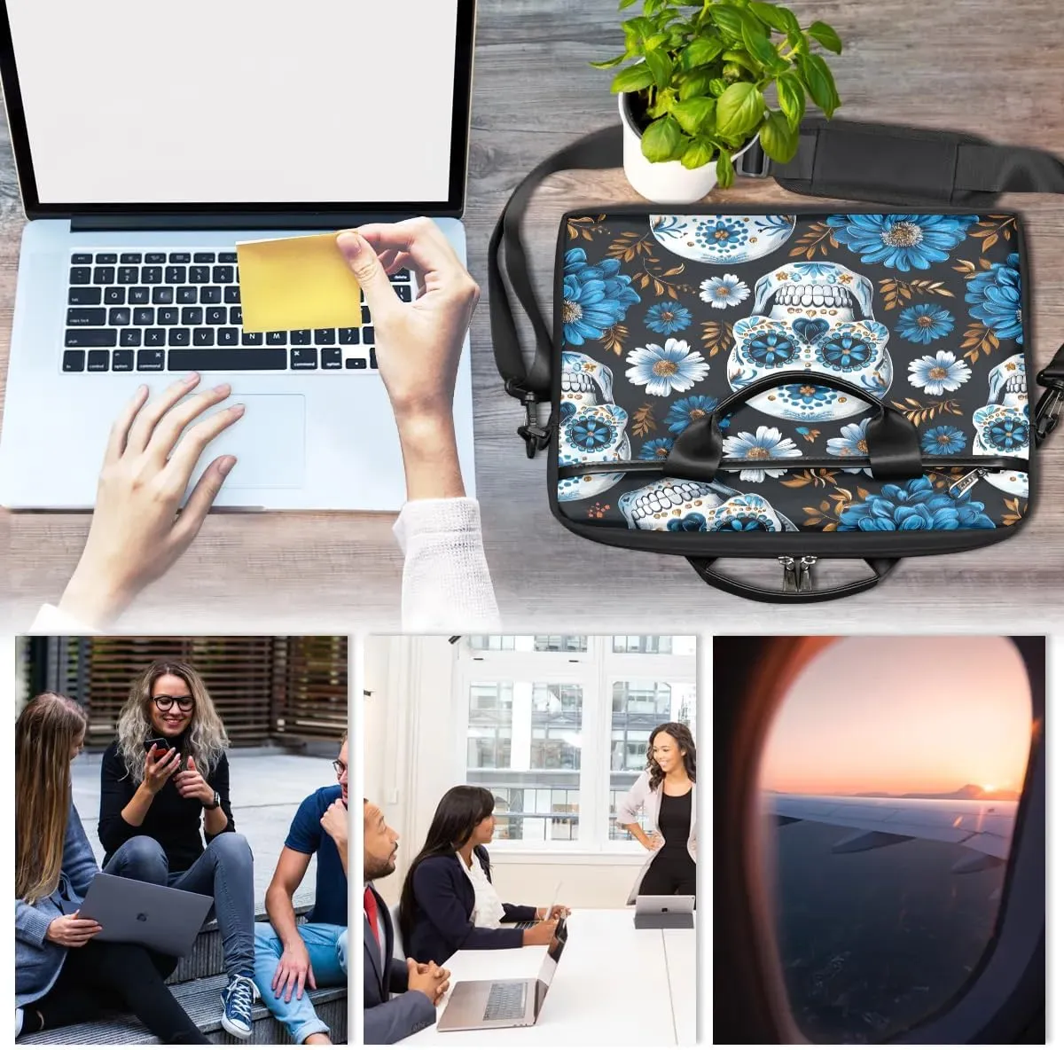 Laptop Shoulder Bag for 13-15 Inch Waterproof Laptop Sleeve Case Bag Slim Computer Carry Case Computer Cases for Laptops
