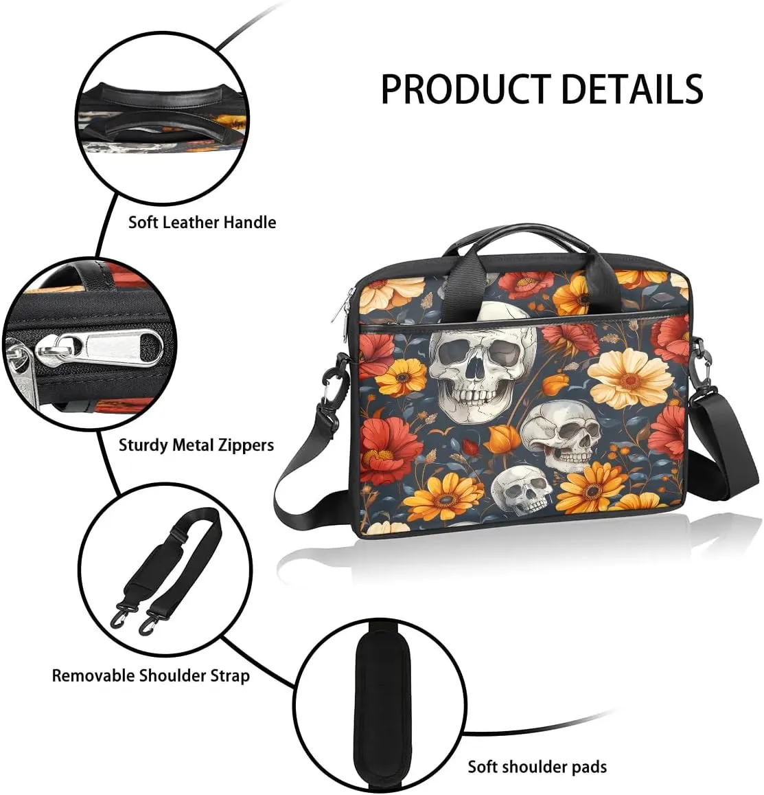 Laptop Shoulder Bag for 13-15 Inch Waterproof Laptop Sleeve Case Bag Slim Computer Carry Case Computer Cases for Laptops