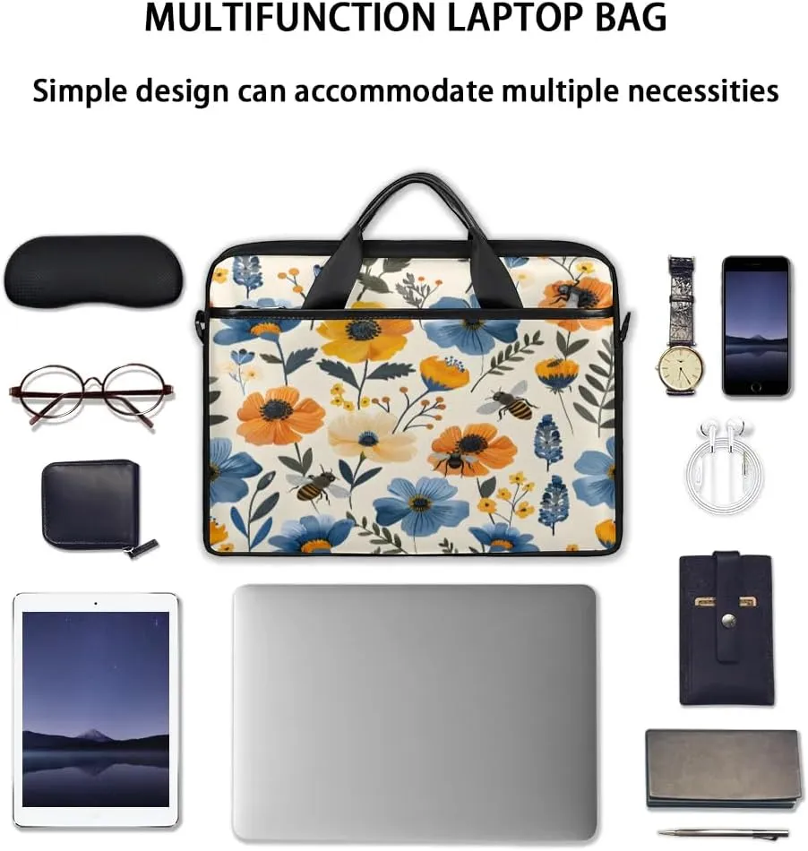Laptop Shoulder Bag for 13-15 Inch Waterproof Laptop Sleeve Case Bag Slim Computer Carry Case Computer Cases for Laptops