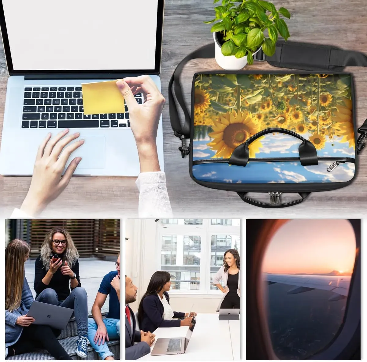 Laptop Shoulder Bag for 13-15 Inch Waterproof Laptop Sleeve Case Bag Slim Computer Carry Case Computer Cases for Laptops