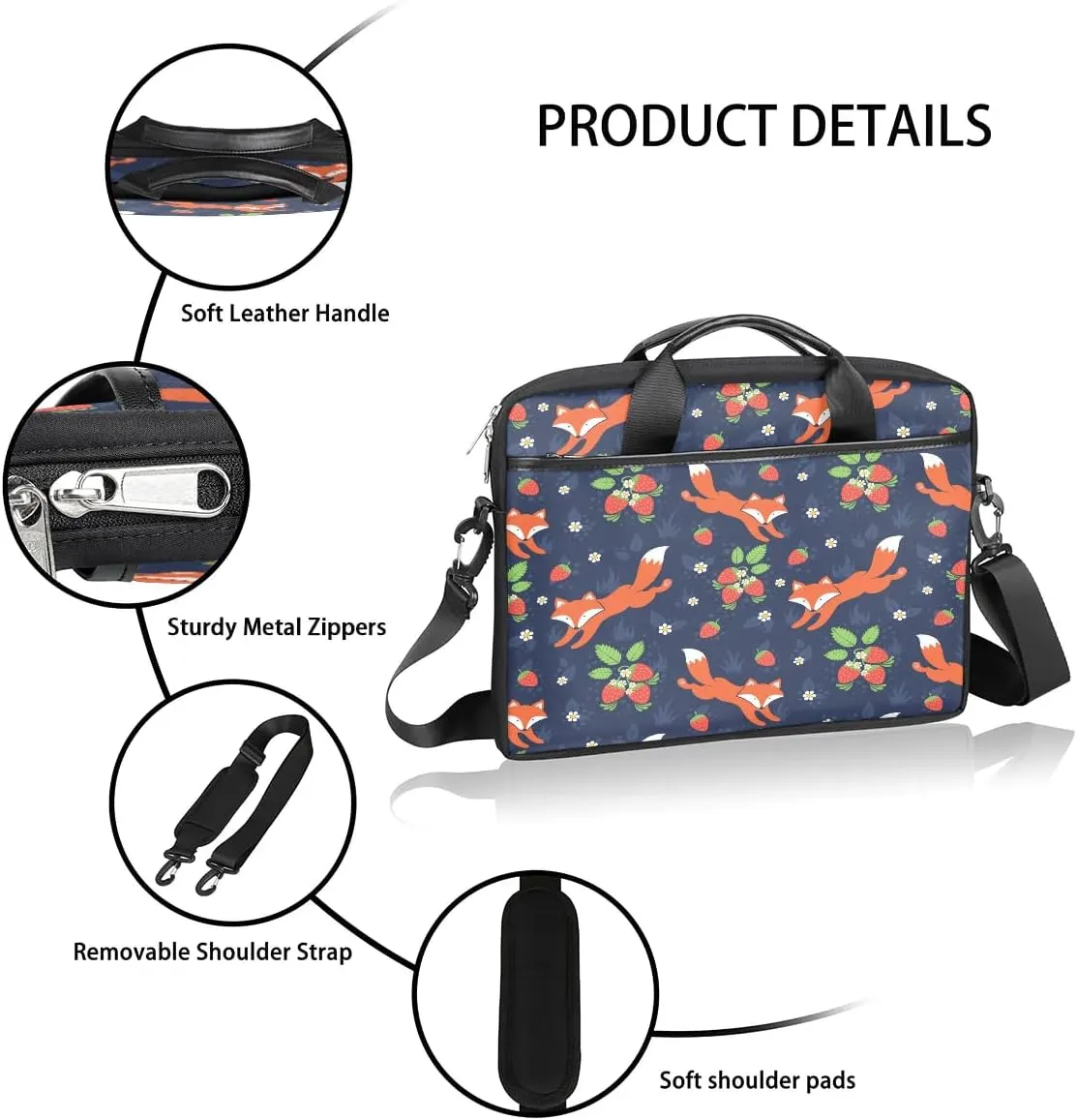 Laptop Shoulder Bag for 13-15 Inch Waterproof Laptop Sleeve Case Bag Slim Computer Carry Case Computer Cases for Laptops